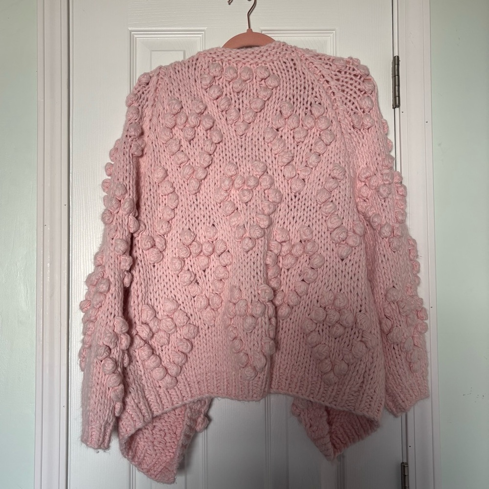 Chicwish Pink Knit Your Love Cardigan - Picture 4 of 10